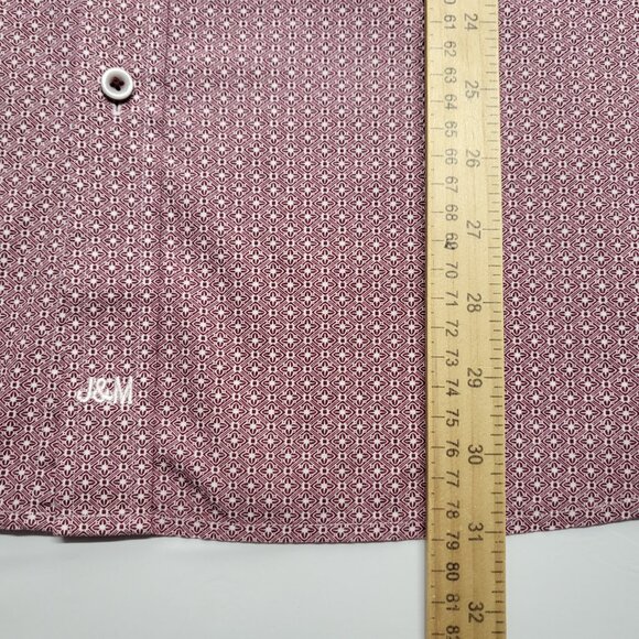 Johnston & Murphy Shirt Button Up Mens 3XL Flip Cuff Long Sleeve Geometric - Picture 14 of 15